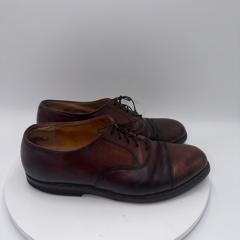 Vintage Cole Haan Oxford Dress Shoes Mens Sz 8 D Burgundy Cap Toe USA Made Derby - Picture 2 of 8